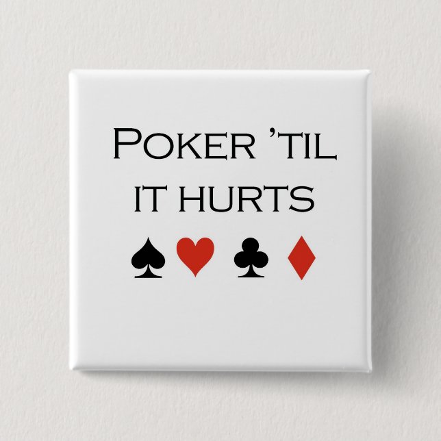 PokerT-tröja: "Poker ', til den ontr ", Knapp (Framsida)