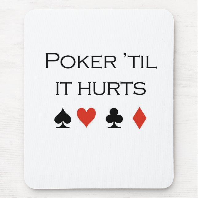 PokerT-tröja: "Poker ', til den ontr ", Musmatta (Framsidan)