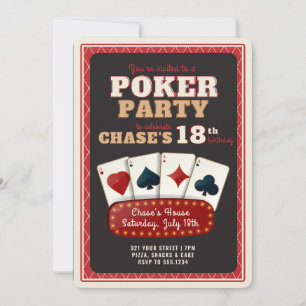 Pokervälkomstbrev till fest inbjudningar