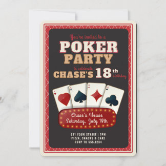 Pokervälkomstbrev till fest inbjudningar