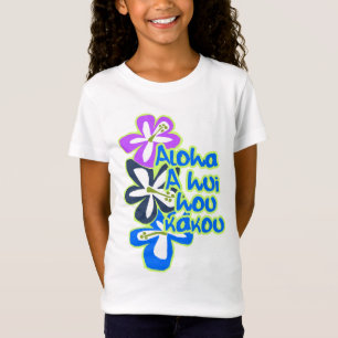 Pokii Hawaiian Blommigt Aloha Design T-shirt
