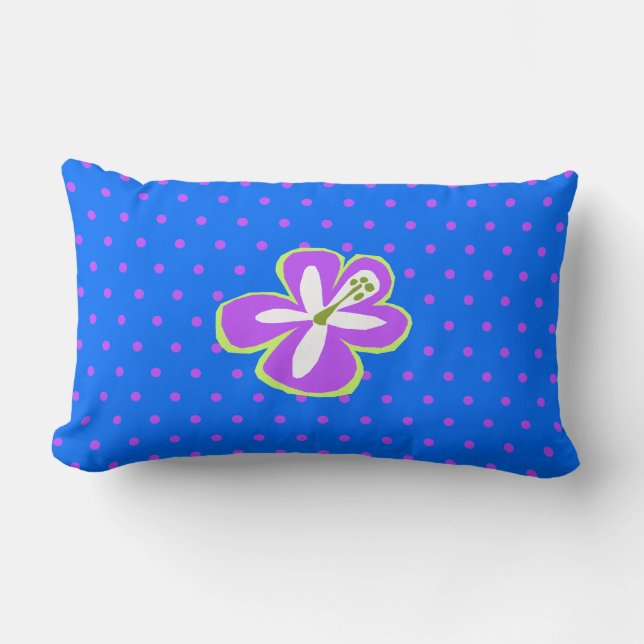 Pokii Hawaiian Hibiscus Reversible Lumbar Pillows Lumbarkudde (Framsida)
