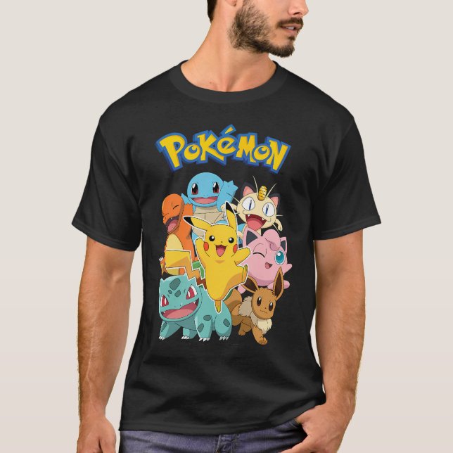 Pokmon - teckengrupp t shirt (Framsida)