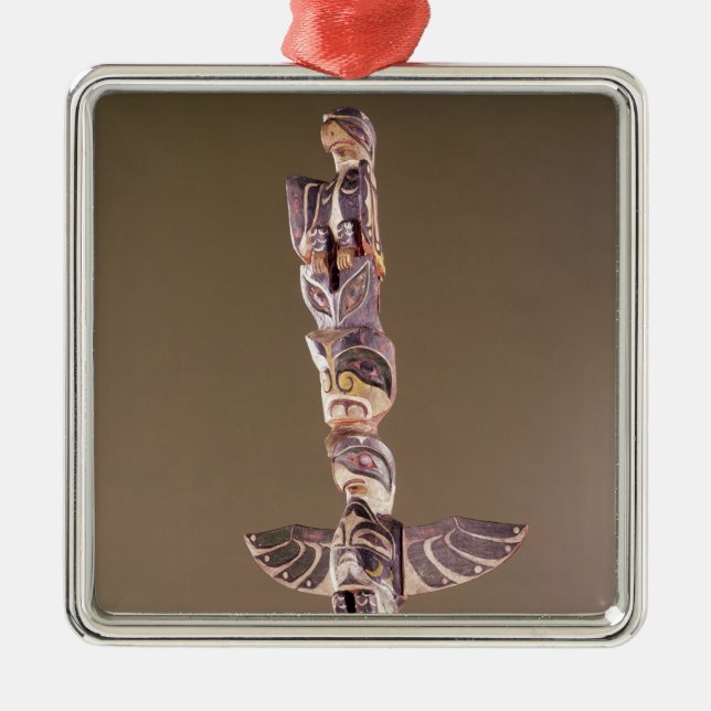 Pol för totem för Tinglit fågelklan Julgransprydnad Metall (Framsidan)