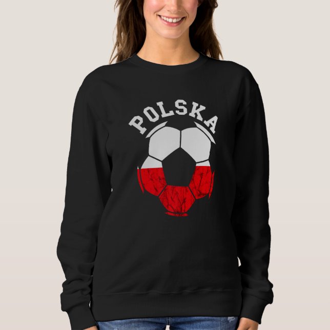 Poland Ball Polish Soccer Team Poland Flag Polish  T Shirt (Framsida)