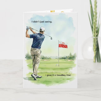 Poland Birthday Card, Polish Flag, Golf Kort