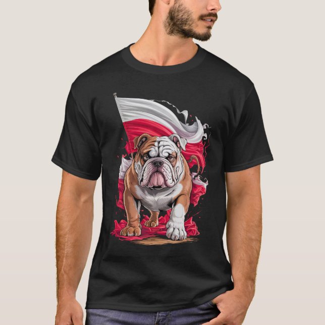 Poland Bulldogs Dog Lover Gift Cute Design for Pet T Shirt (Framsida)