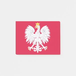 poland emblem post-it block
