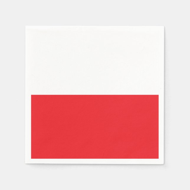 Poland flag pappersservett (Framsidan)