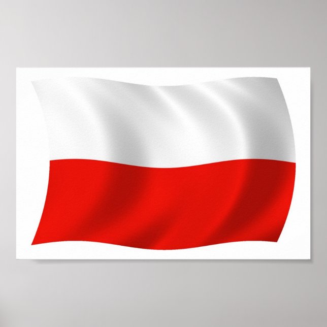 Poland Flag Poster Print (Framsidan)
