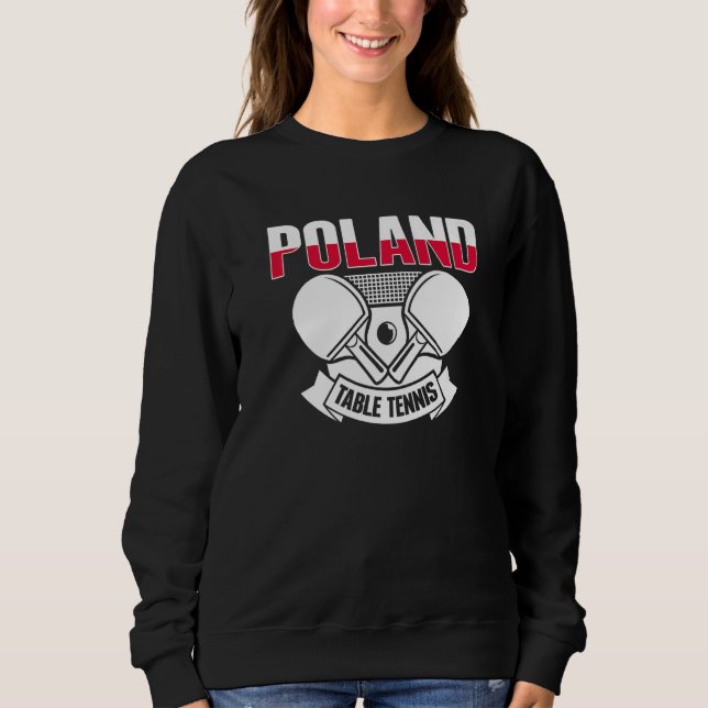 Poland Ping Pong   Polish Table Tennis Team Suppor T Shirt (Framsida)