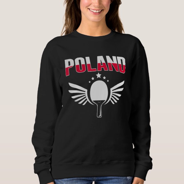 Poland Ping Pong   Polish Table Tennis Team Suppor T Shirt (Framsida)