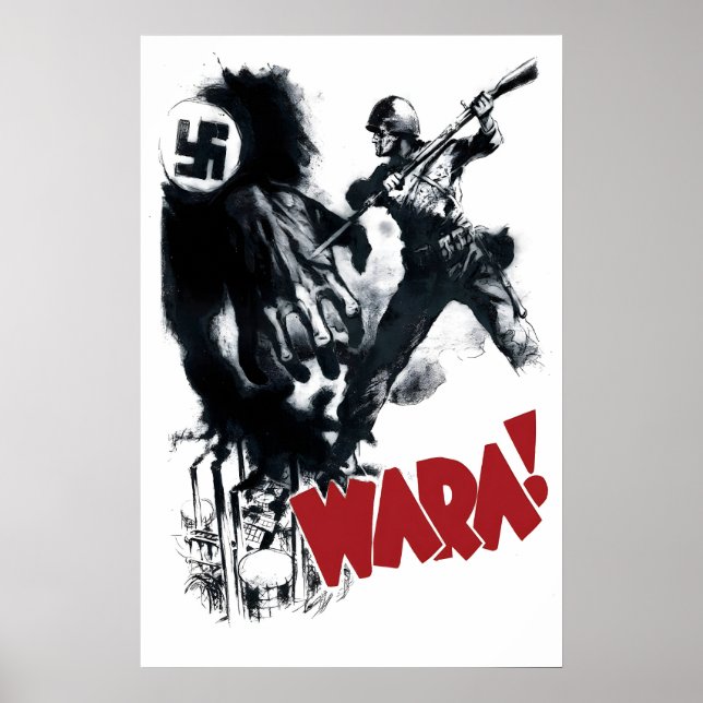 Poland WWII Propaganda Poster Hands Off! (Framsidan)