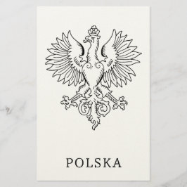 Poland's White Eagle Contemporary State Emblem  Brevpapper
