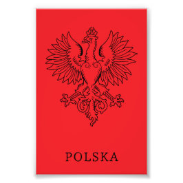 Poland's White Eagle Contemporary State Emblem  Fototryck
