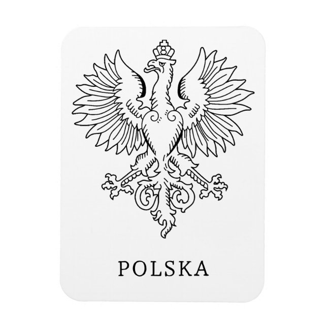 Poland's White Eagle Contemporary State Emblem  Magnet (Vertikal)