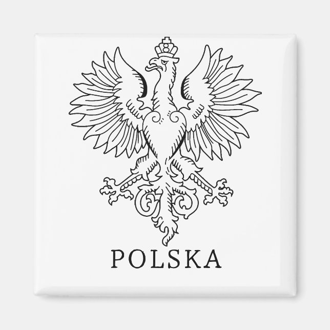 Poland's White Eagle Contemporary State Emblem  Magnet (Framsidan)