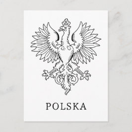 Poland's White Eagle Contemporary State Emblem  Meddelande Vykort
