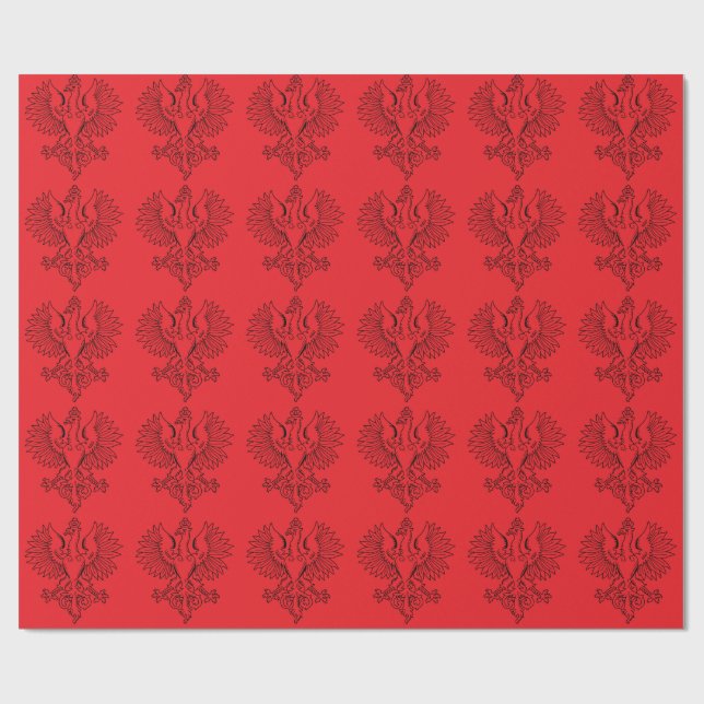 Poland's White Eagle Contemporary State Emblem  Presentpapper (Platt)