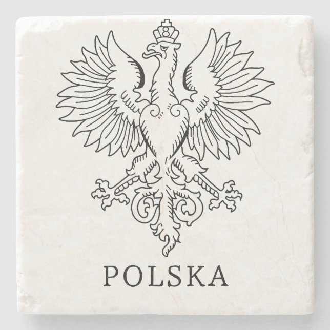 Poland's White Eagle Contemporary State Emblem  Stenunderlägg (Framsidan)