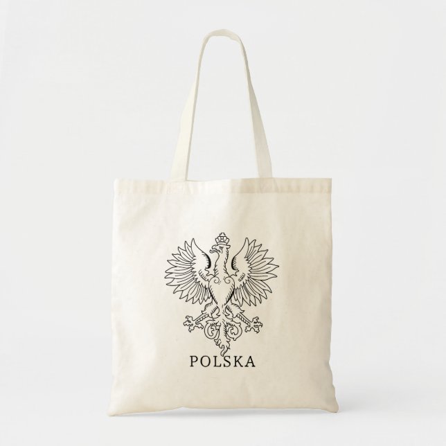 Poland's White Eagle Contemporary State Emblem  Tygkasse (Framsidan)