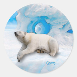 Polar 1 - Kuvertfästdon Runt Klistermärke