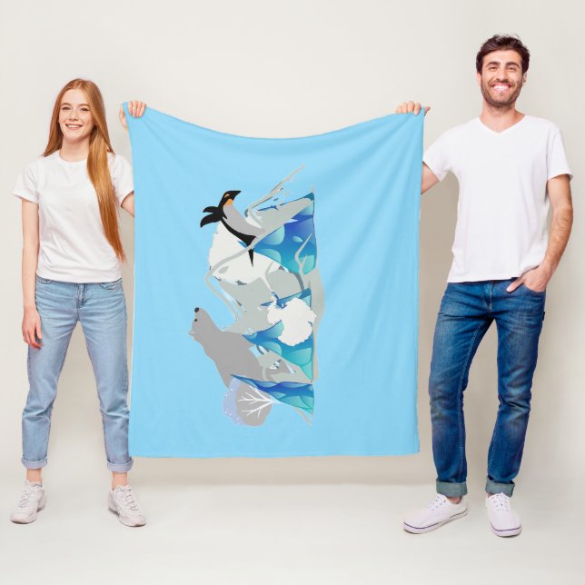 Polar, abstrakt av penguin fleecefilt (På plats)