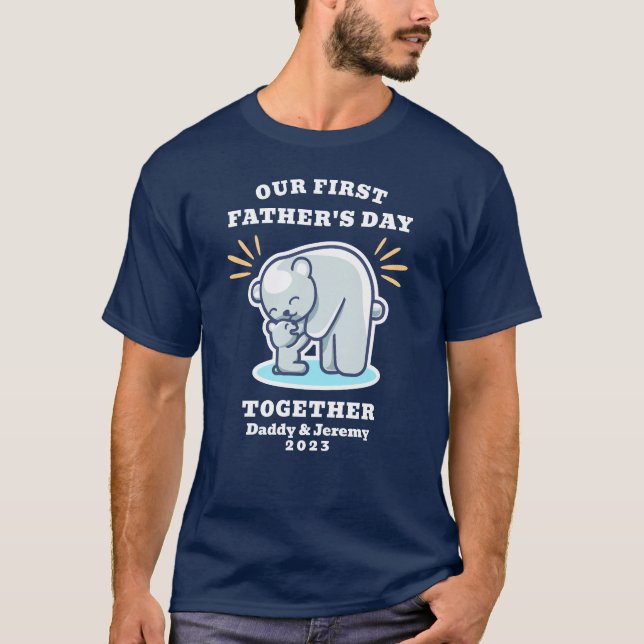 Polar är vårt första Fars dag tillsammans med Papp T Shirt (Framsida)
