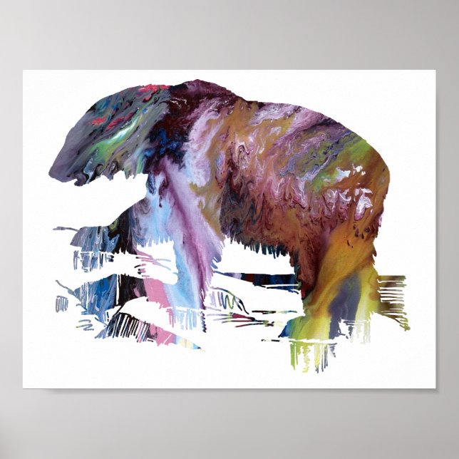 polar av abstrakt med silhuett poster (Framsidan)