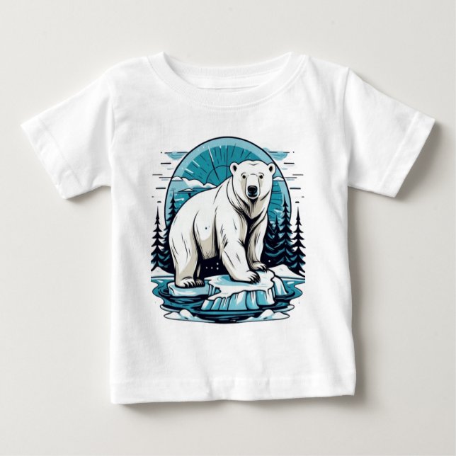 Polar av matbjörn för kutdjur t shirt (Framsida)