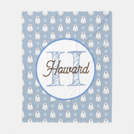 Polar av monogrammad personlig med loppfilt fleecefilt