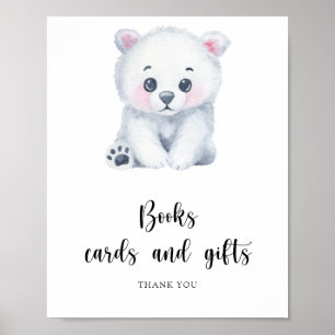 Polar babysbjörn - böcker kort och presentaffisch poster
