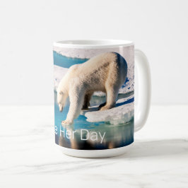 Polar Bär global uppvärmning Klimatinspiration Kaffemugg