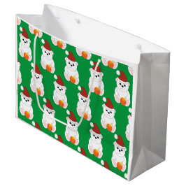 Polar bär jultomten söt mönster grönt