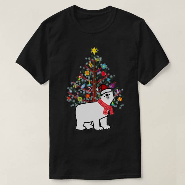 Polar Bär Julutfrågning Djur älskare T Shirt (Design framsida)