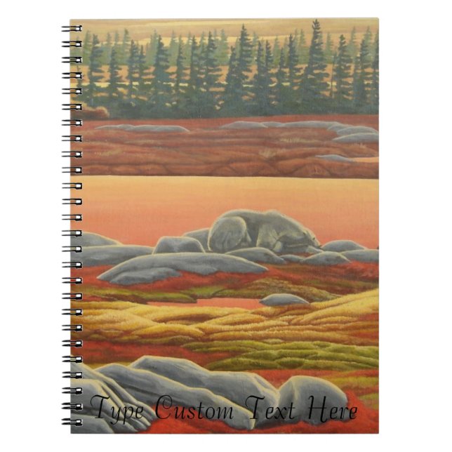 Polar Bärbar bärbar Personlig Bear Art Notebook Anteckningsbok (Framsidan)
