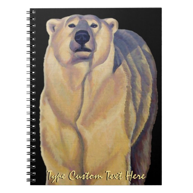 Polar Bärbar bärbar Personlig Bear Art Notebook Anteckningsbok (Framsidan)