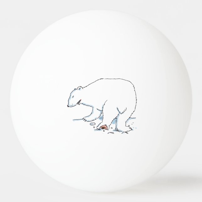 Polar Bear 1 stjärna pingpong boll (Framsidan)