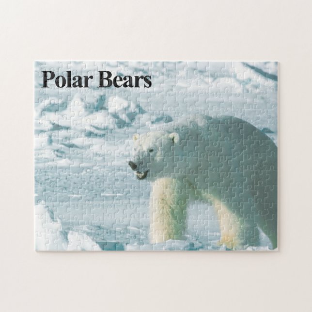 Polar Bear 8 Jigszawa Puzzle Pussel (Horisontell)