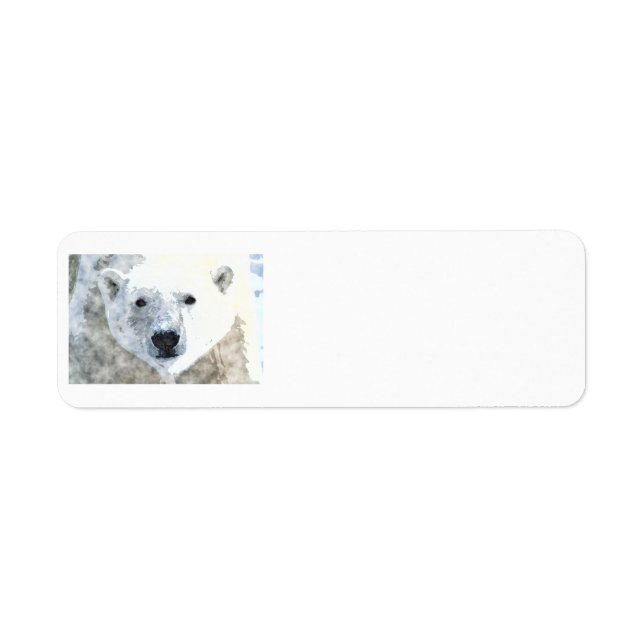 POLAR BEAR-Adressetiketter Returadress Etikett (Framsidan)