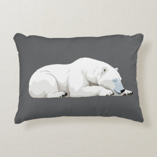 Polar Bear Adsible Cute Animal Sleeping Relaxing Prydnadskudde