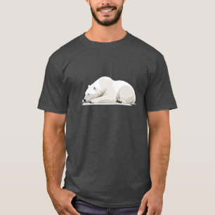 Polar Bear Adsible Cute Animal Sleeping Relaxing T Shirt