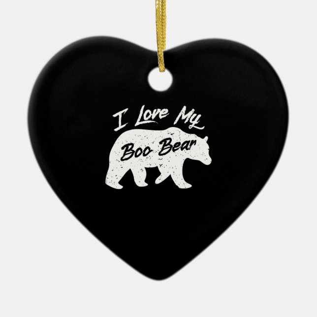 Polar Bear Älskare | I Kärlek Mamma Mitt Boobälte Julgransprydnad Keramik (Framsidan)