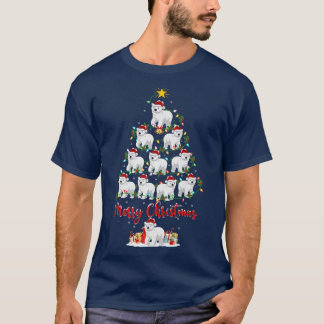 Polar Bear Älskare Matching Santa Polar Bear Chris T Shirt