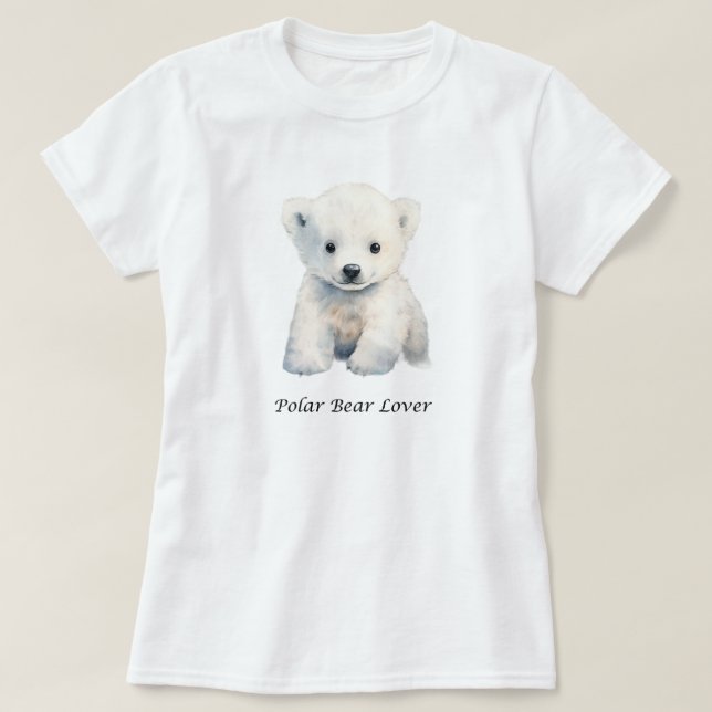 Polar Bear Älskare Shirt - Cute Polar Bear Shirt T (Design framsida)