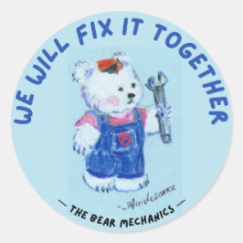 Polar Bear Anarcho-Mechanic-märke Runt Klistermärke