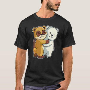 Polar Bear and Meerkat Cute Animals for Women Anim T Shirt