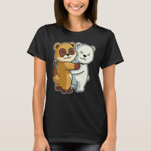 Polar Bear and Meerkat Cute Animals for Women Anim T Shirt