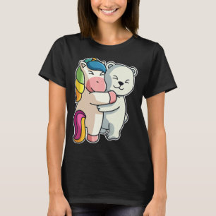 Polar Bear and Unicorn Cute Animals for Women Anim T Shirt