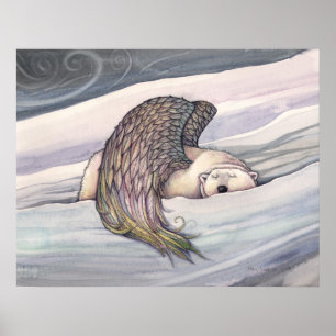 Polar Bear Angel Poster av Molly Harrison